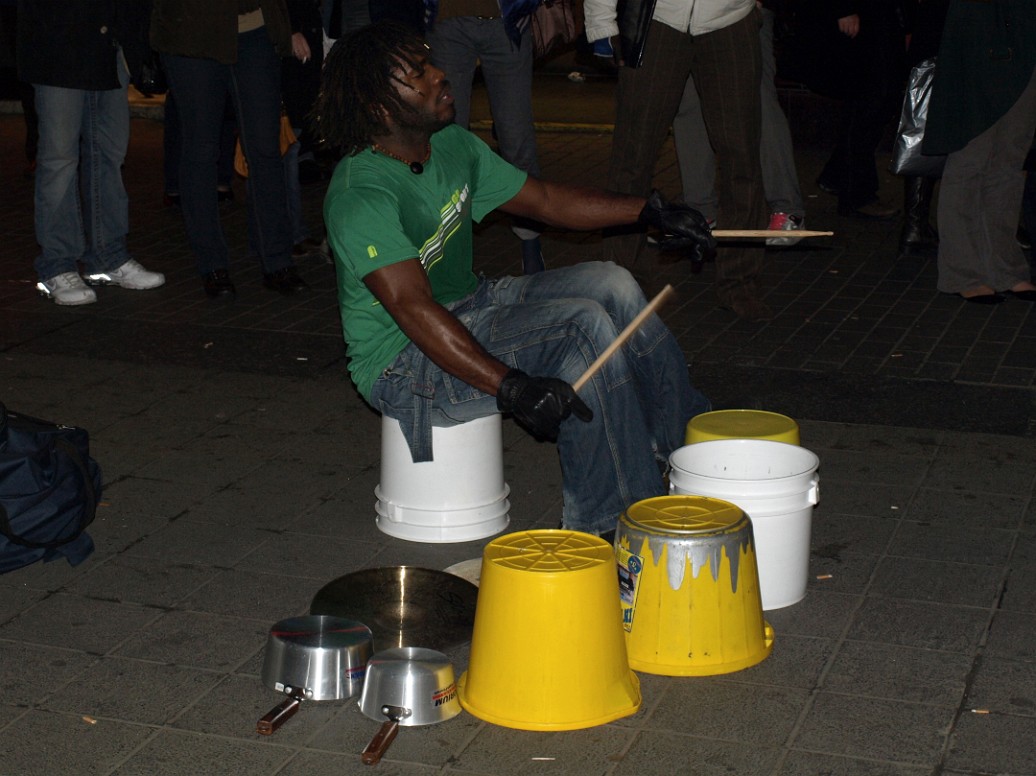 An Awesome Drummer Near Leicester Square An Awesome Drummer Near Leicester Square