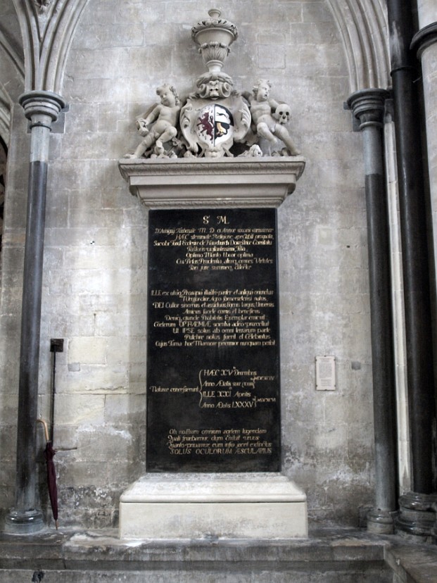 Memorial to Dr. D'Aubigny Turberville and His Wife Anne Memorial to Dr. D'Aubigny Turberville and His Wife Anne