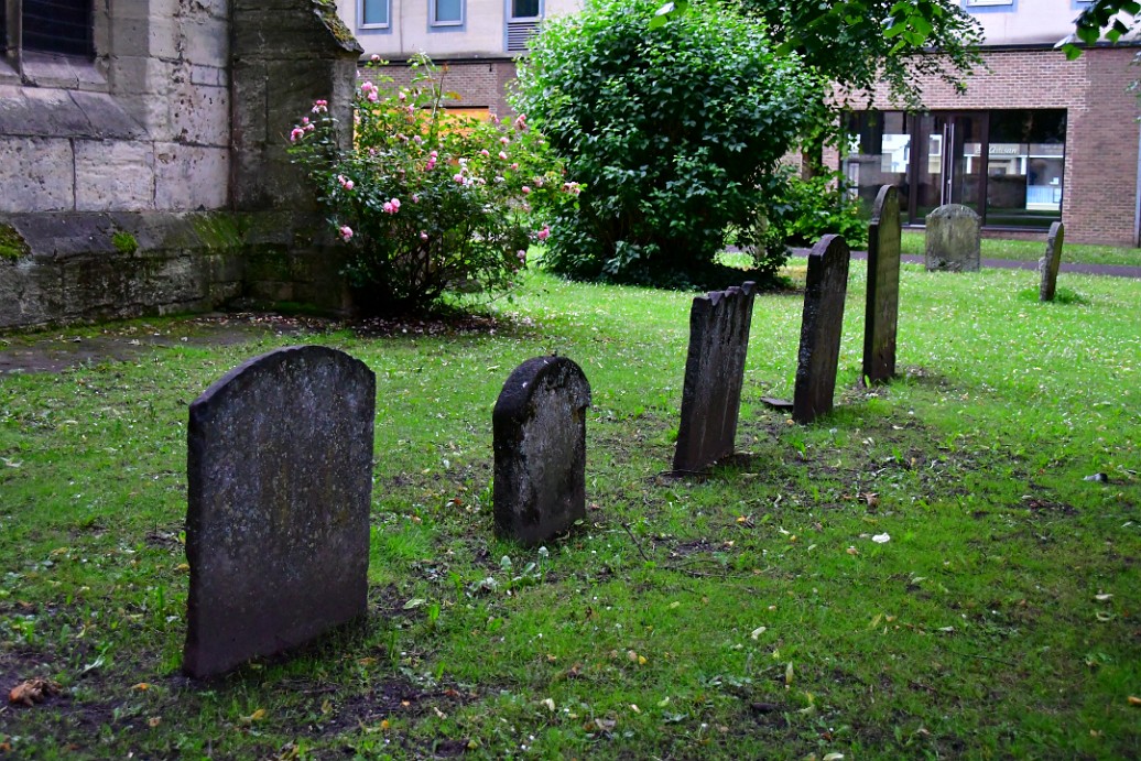 Line of Old Gravestones